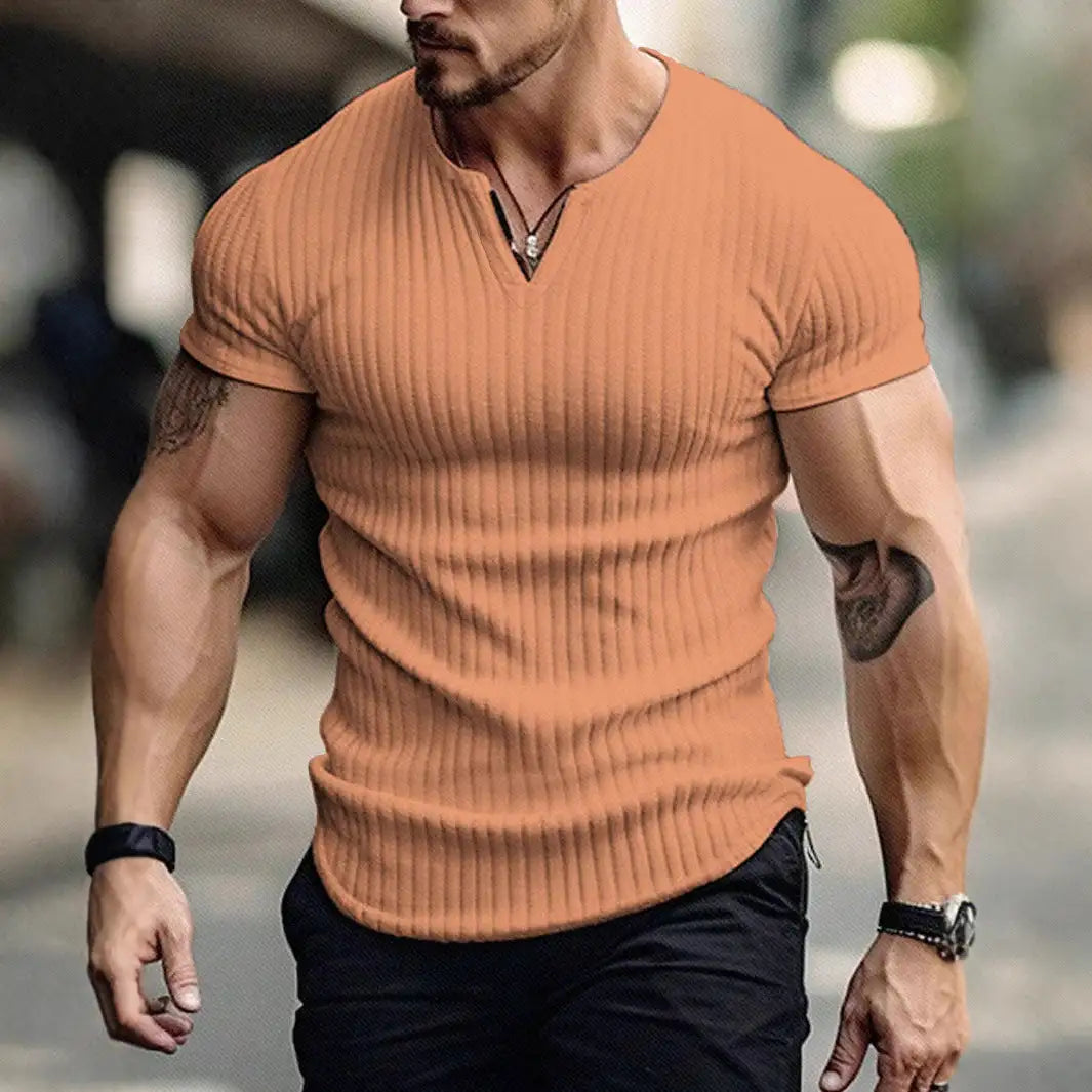 Sports Slim-fitting Men's Short Sleeve - Lootquake