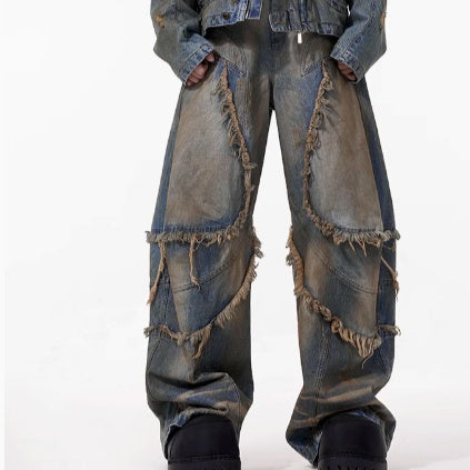 American-style Distressed Machete Jeans - Lootquake