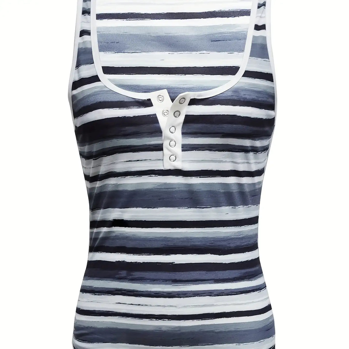 Ladies' Fashionable V-neck Striped Fashionable Casual Camisole Vest - Lootquake