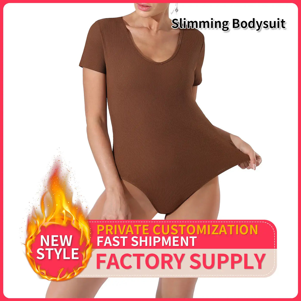 Women's Fashion Simple Solid Color Bodysuit - Lootquake