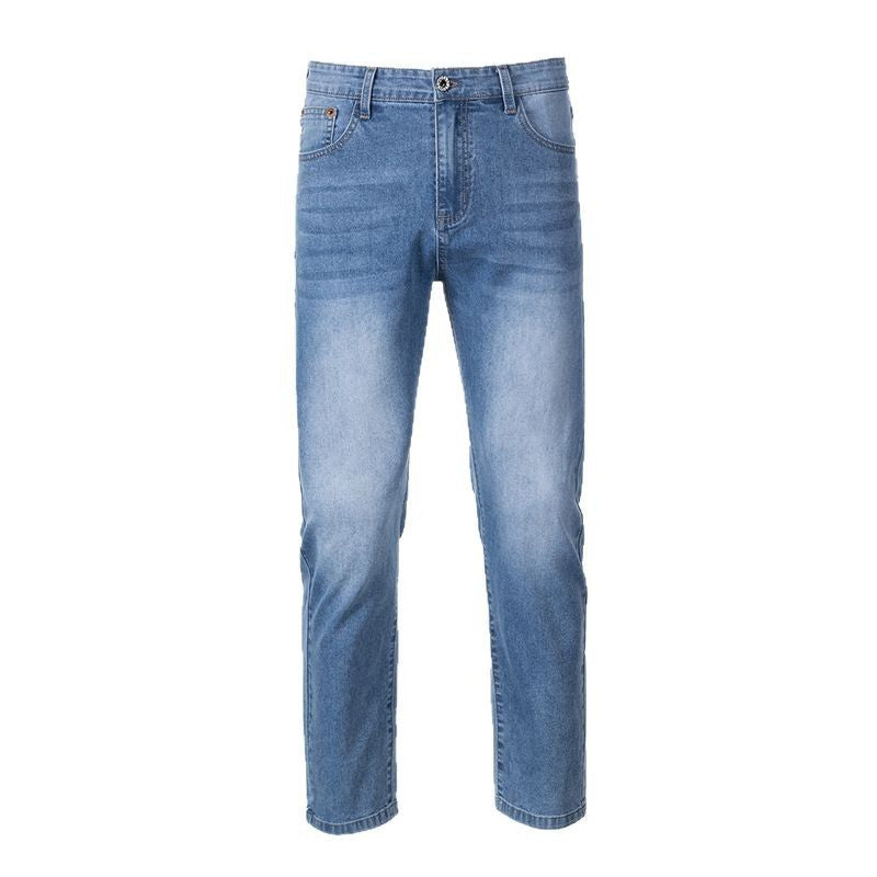 Washed Cleanfit Men's Light Blue Jeans - Lootquake