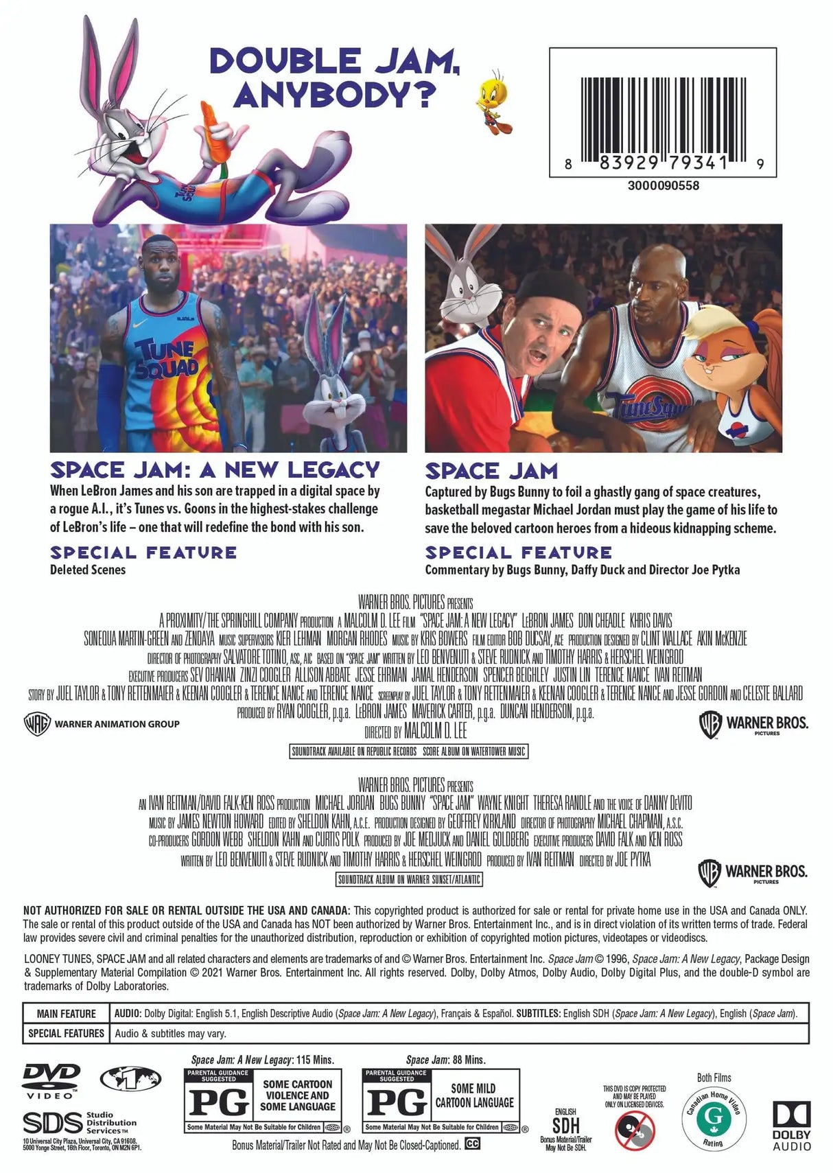 Space Jam / Space Jam: A New Legacy (Double Feature) (DVD) - Lootquake