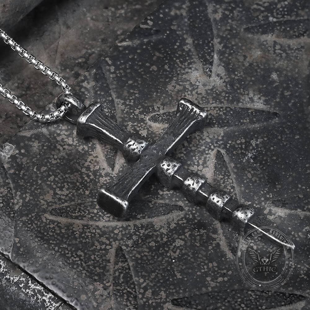Deathly Skull And Cross Stainless Steel Pendant
