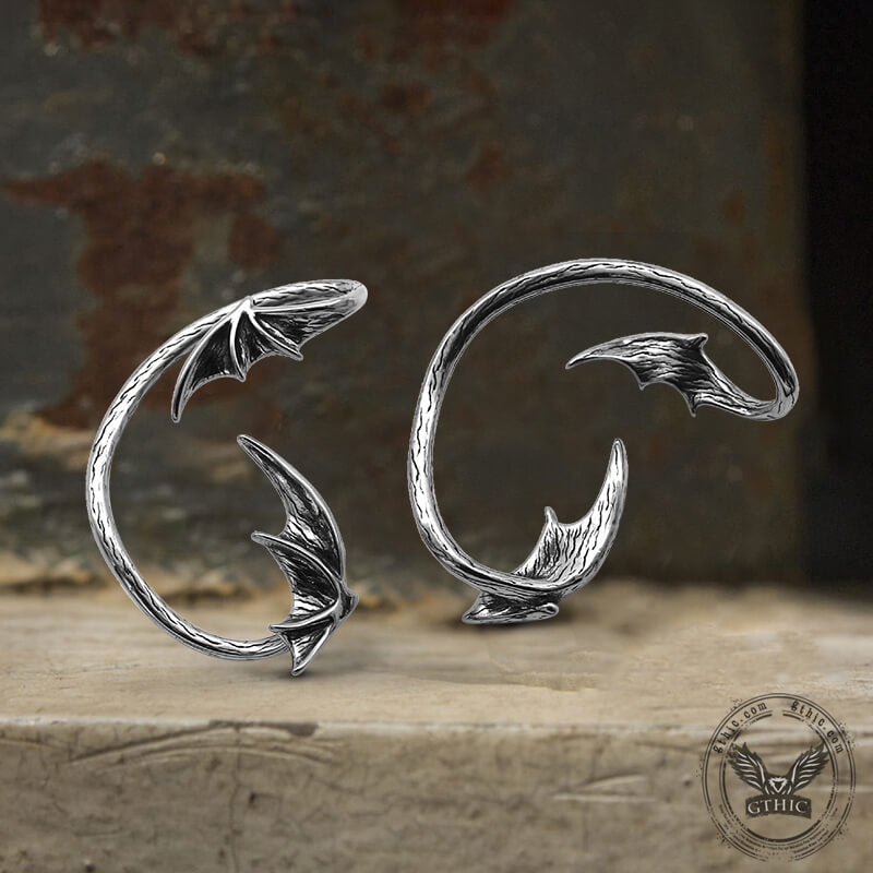 Devil Wings Stainless Steel Ear Cuffs