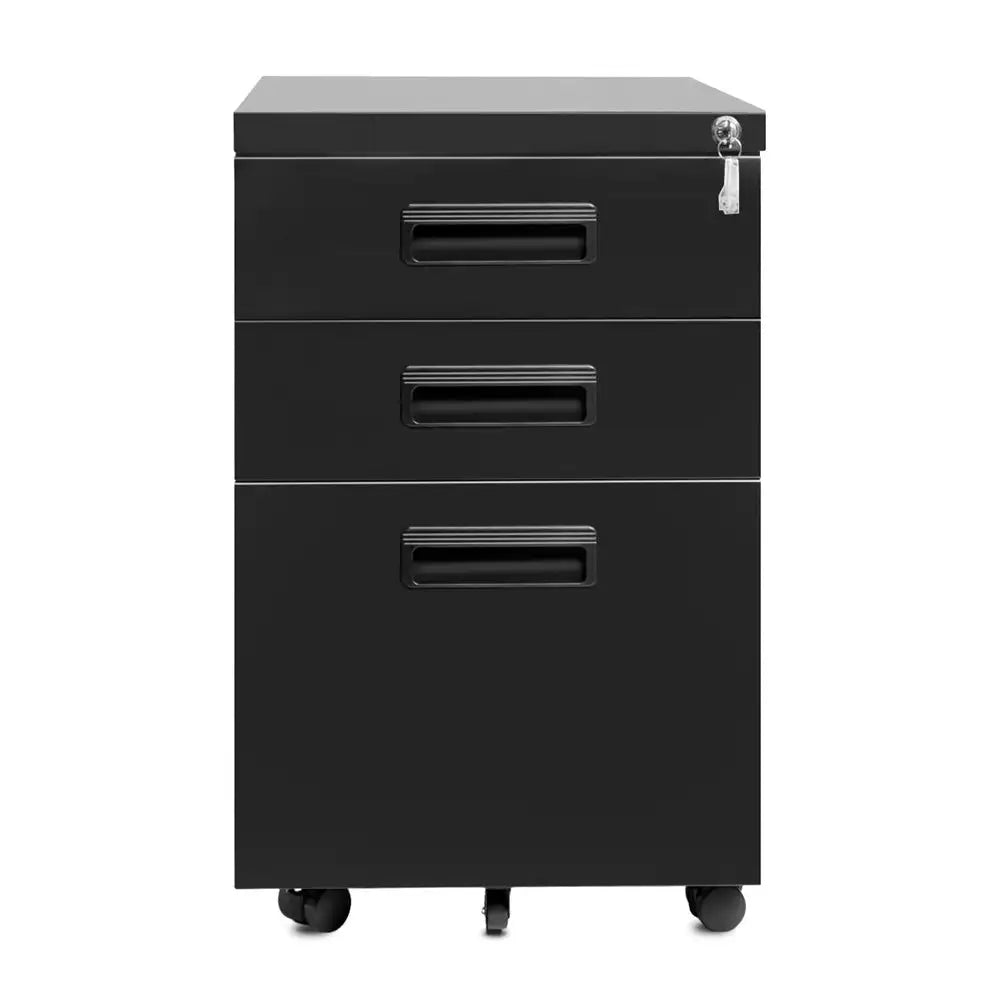 3-Drawer Mobile File Cabinet with Keys, 15.4 - Lootquake