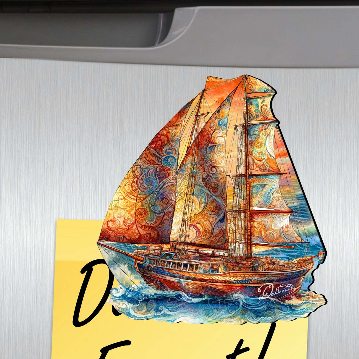 Ocean Crew Decorative Wooden Magnets Set of 6 by G. Debrekht - Coastal Decor - 8090065G-S6