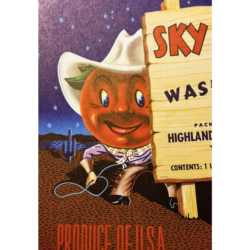 Discover Highland Fruit Growers' Vintage Sky Ranch Apple Label