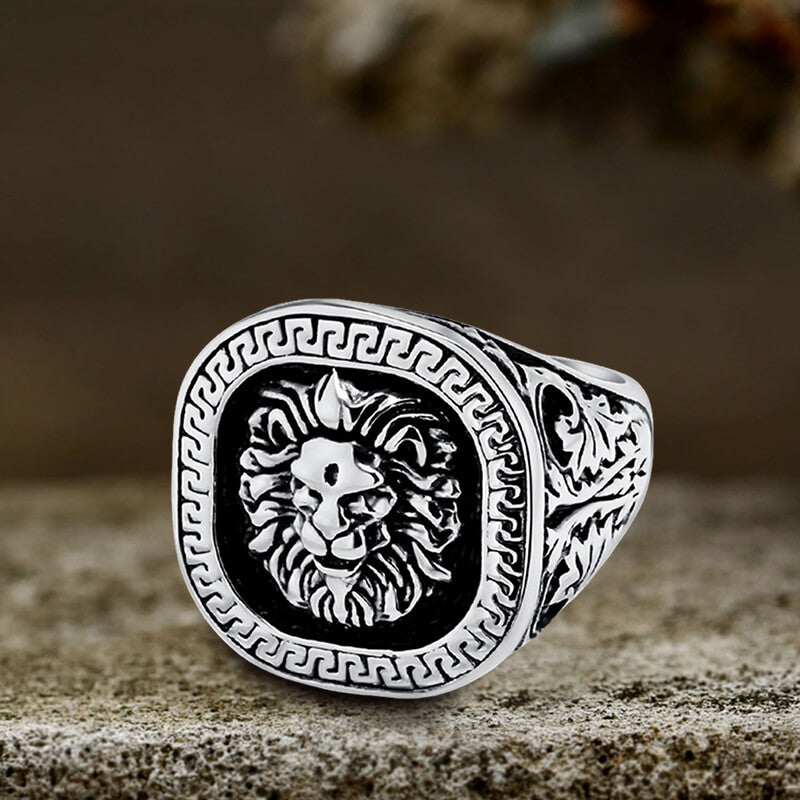 Domineering Lion Head Stainless Steel Ring