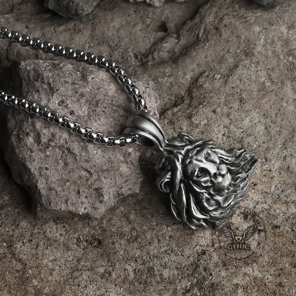 Domineering Lion Pure Tin Necklace