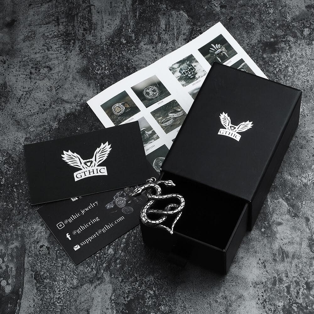 Double-Snake Winding Stainless Steel Pendant