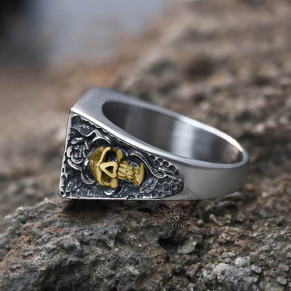 Double Guns Stainless Steel Ring