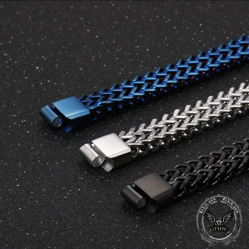 Double Layer Braided Keel Stainless Steel Bracelet