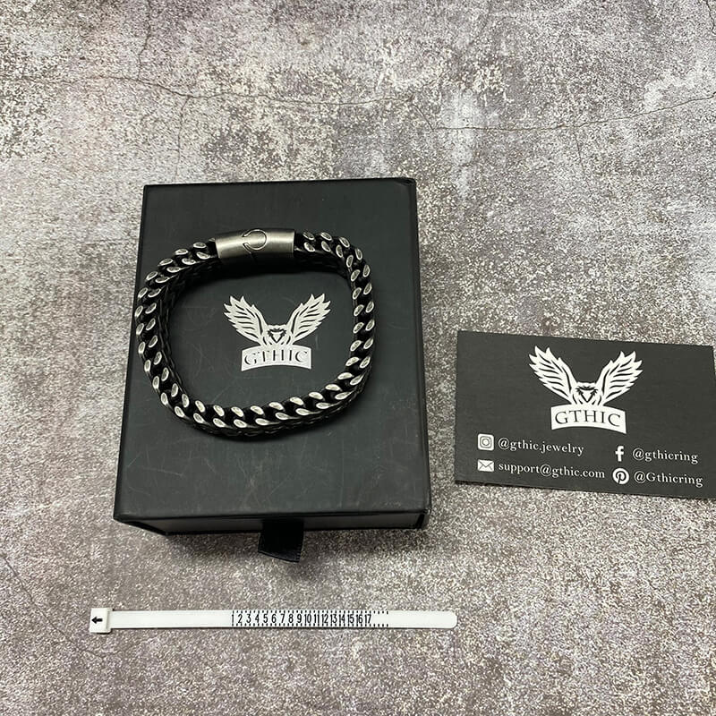 Double Layer Braided Keel Stainless Steel Bracelet