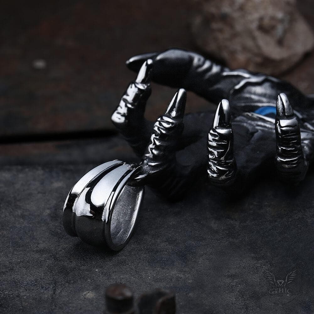 Dragon Claw Blue Evil Eye Pendant