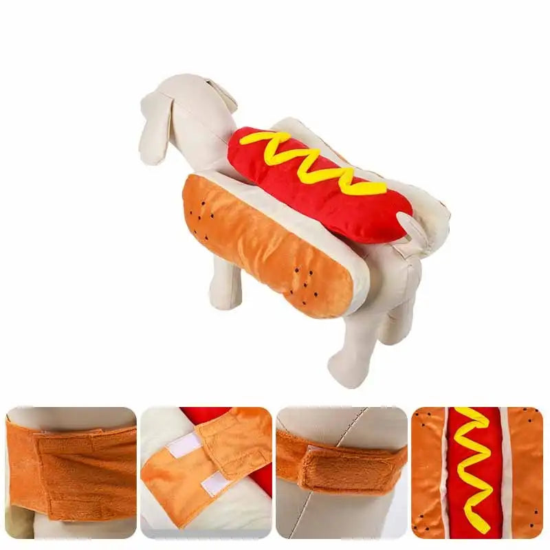 Funny Halloween Costumes For Dogs Puppy Pet Clothing Hot Dog Design Dog Clothes Pet Apparel Dressing Up Cat Party Costume Suit - Lootquake