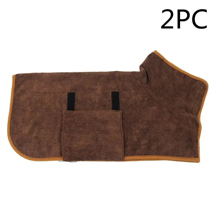 Absorbent Pet Bathrobe With Waist-wrapped Microfiber - Lootquake