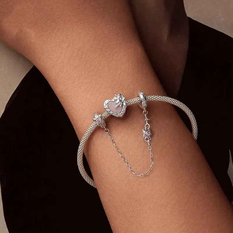 Butterfly Silicone Safety Chain S925 Sterling Silver - Lootquake