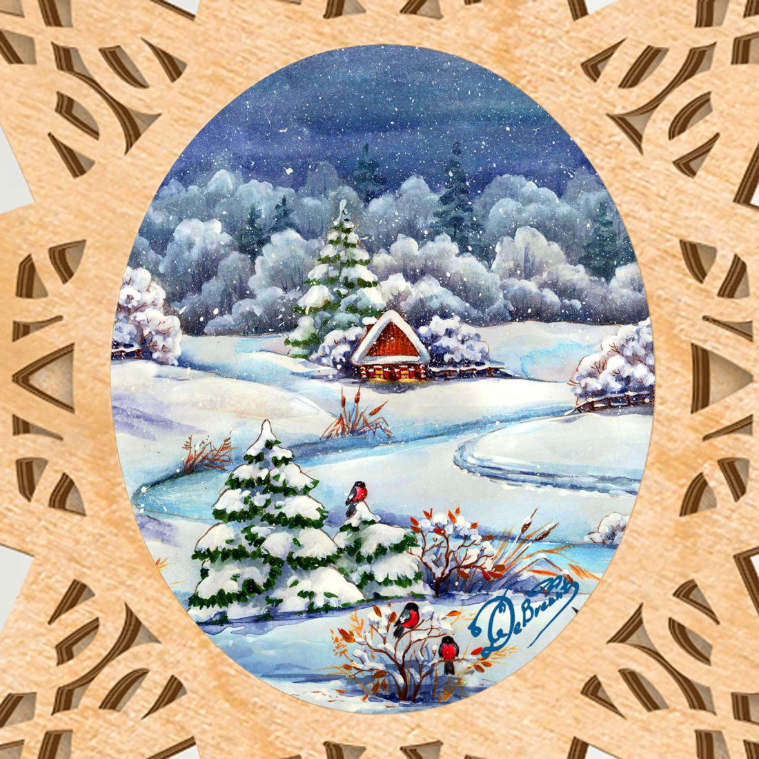 Adorno para la punta del árbol "País de las Maravillas Invernal" de G.DeBrekht - Decoración navideña - 89497