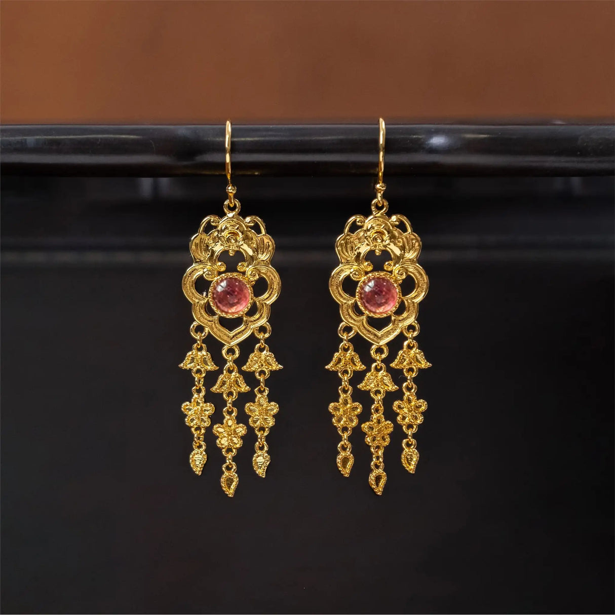 Bat Tassel Earring Girl New Chinese Blue And White Carving - Lootquake