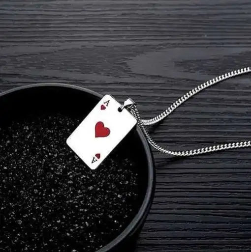 Couple Instagram Style Poker Pendant Necklace - Lootquake