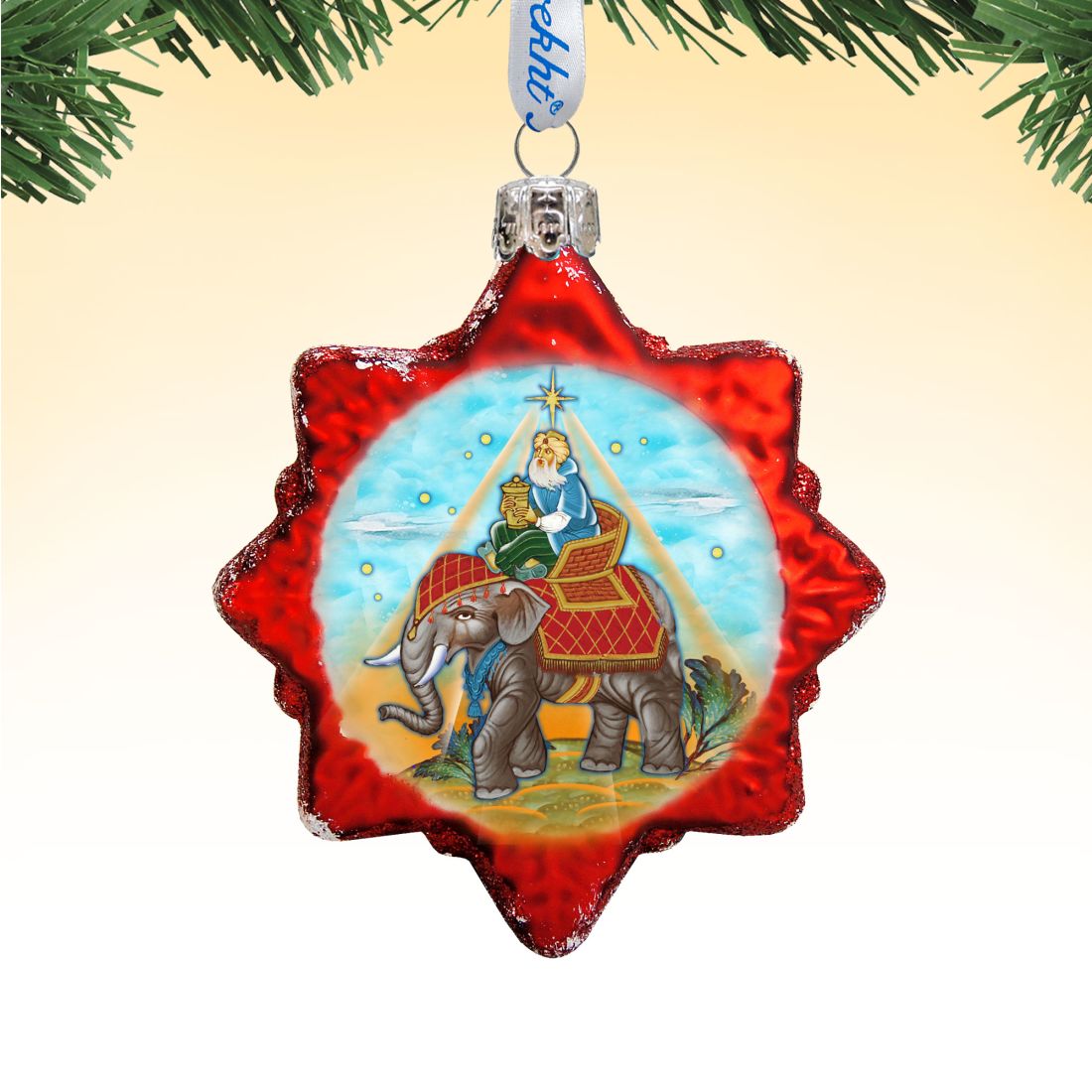 Gaspar Three Kings Mercury Glass Ornament by G. DeBrekht - Nativity Holiday Decor - 772014
