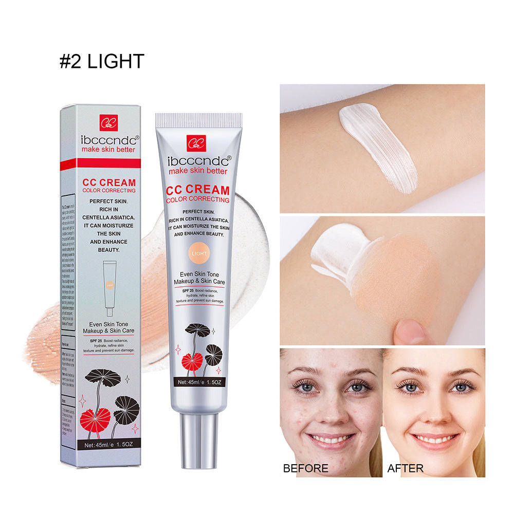 Moisturizing Correcting CC Cream Waterproof Anti-sweat Makeup Before Concealer Lasting Women Makeup Protect Skin Erborian Make - Lootquake