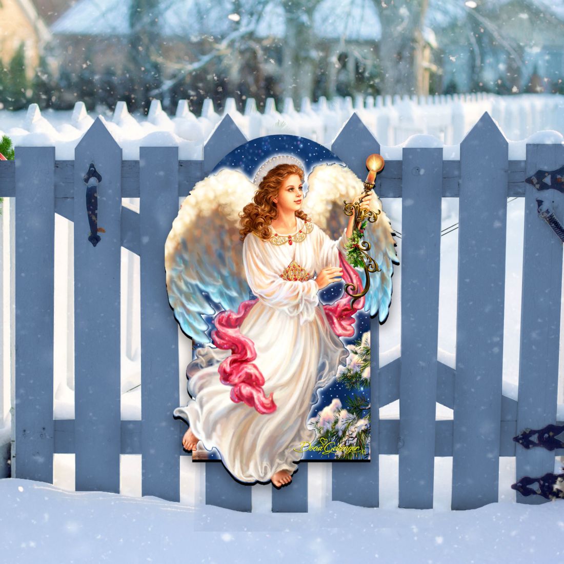Decoración para puerta del Nacimiento con el Ángel de la Luz de D. Gelsinger - Decoración navideña - 8461036H-1322