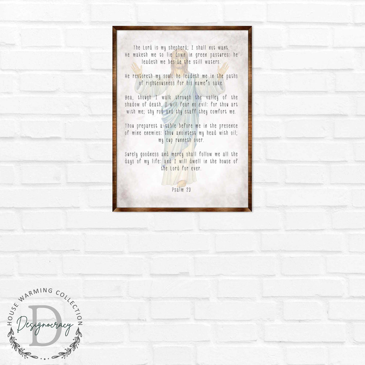 The Lord Is My Shepherd - Wooden Kitchen Blessing - PSALM 23 - Contemporary Decor - Religious Wall Art - Nursery Wall Art - 310334