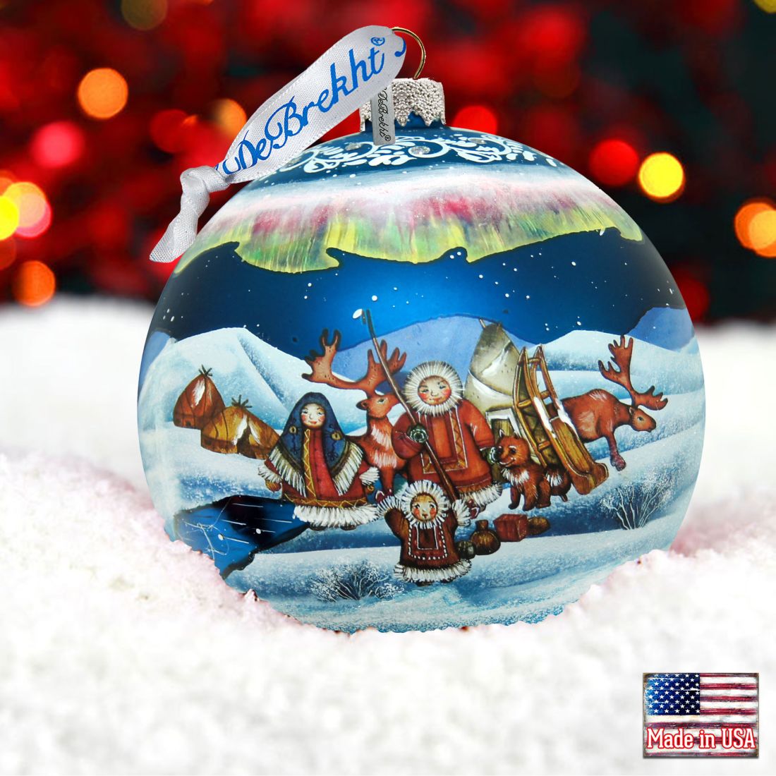 Northern Light Ball Glass Ornament Limited Edition by G. DeBrekht - Christmas Decor - 73856