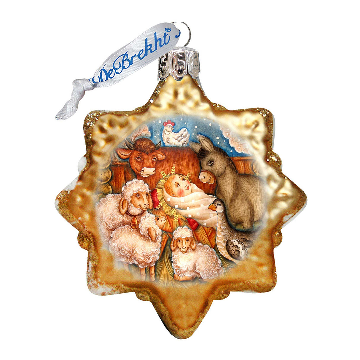 Adorno de vidrio de mercurio para la Natividad de G. DeBrekht - Decoración navideña para la Natividad - 773031