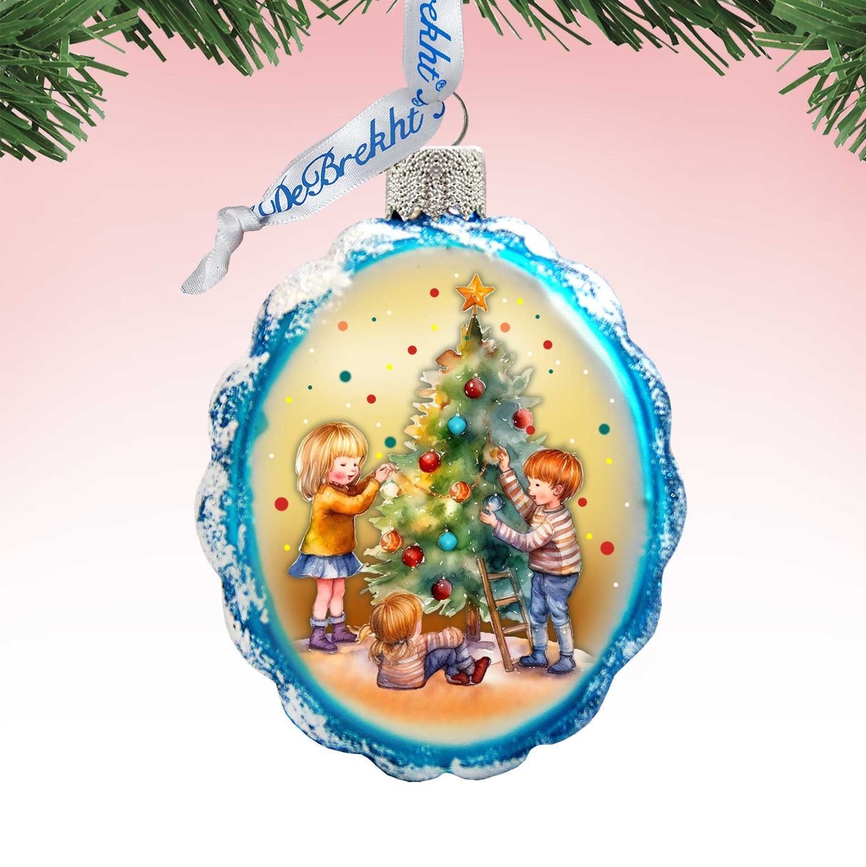 Joyful Traditions Mercury Glass Ornaments by G. Debrekht - Christmas Decor - 776036