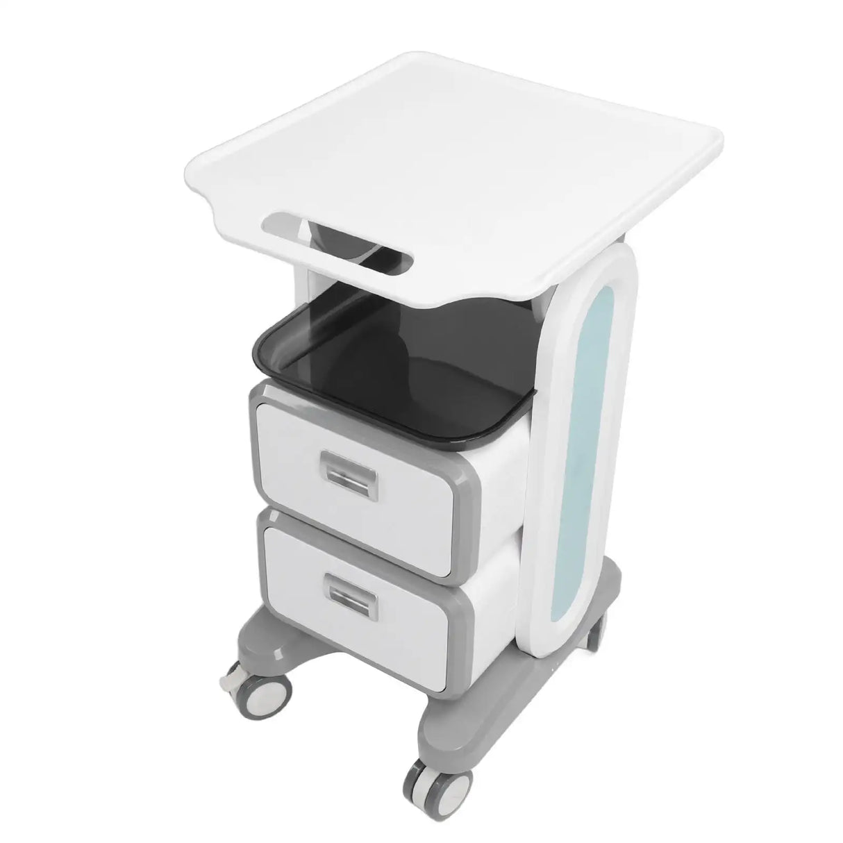 Mobile Medical Trolley Cart Enlarged Tabletop Double Drawer Multifunctional Medical Cart for Beauty Salon Clinic - Lootquake