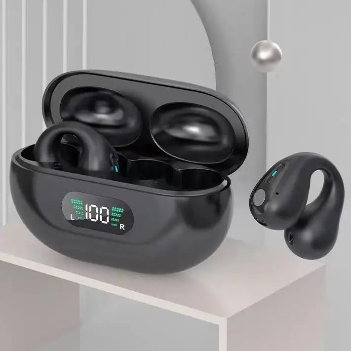 Bone Conduction Headphones TWS Earbuds Ear Clip Bluetooth 5.3 Touch Wireless Earphone In-Ear Bass HIFI Sports Headset - Lootquake