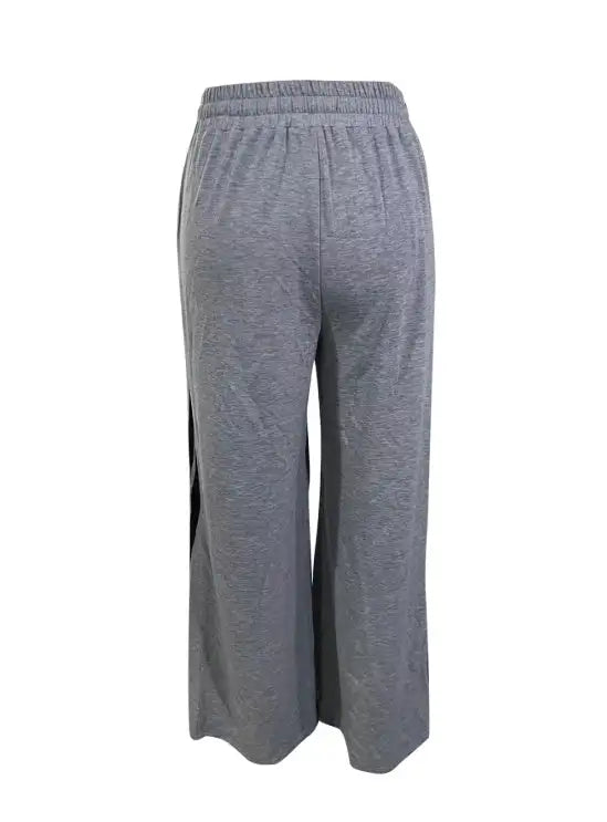 Women's Solid Color Lace Up Loose And Fashionable Casual Sports Pants - Lootquake
