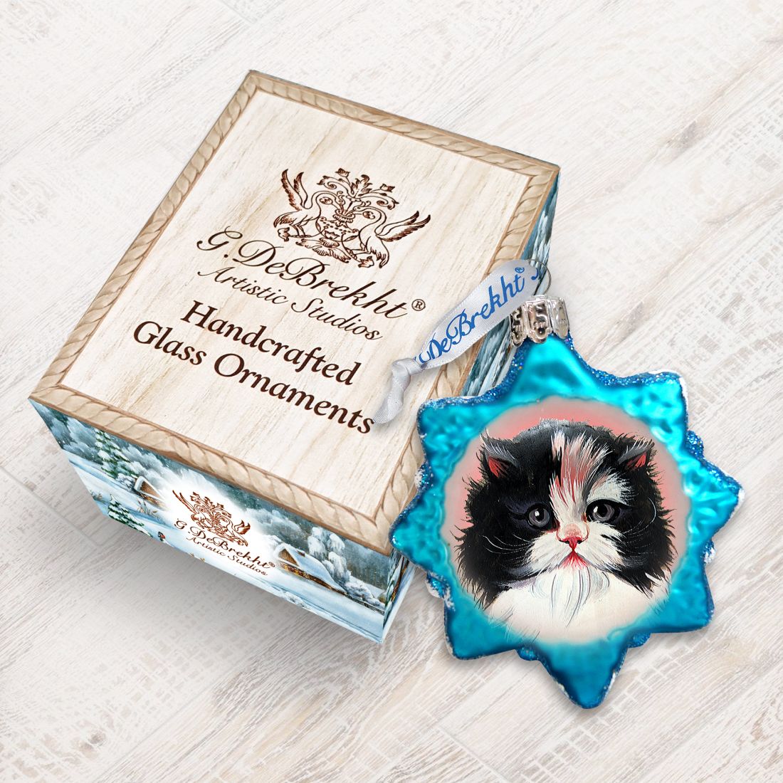 Adorno de cristal de mercurio de Calico Girl de G. DeBrekht - Decoración para perros y gatos - 774020