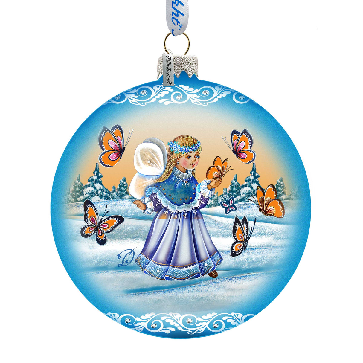 Butterfly Fairy Glass Ornament Limited Edition by G. DeBrekht - Christmas Decor - 73848