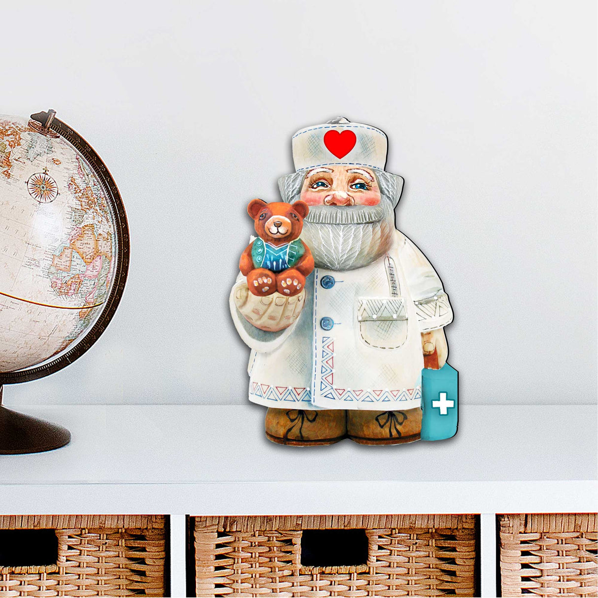 Teddy Bear Doctor Christmas Door Decor by G. DeBrekht - Christmas Santa Snowman Decor - 8151923H