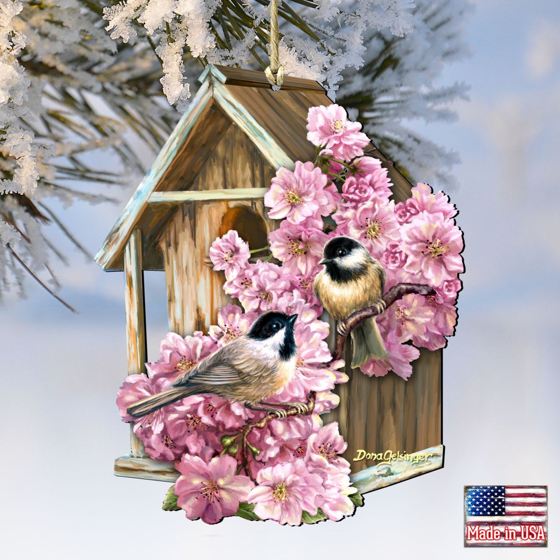 Spring Dream House Wooden Ornaments by Gelsinger - Easter Spring Decor - 8461056-DG