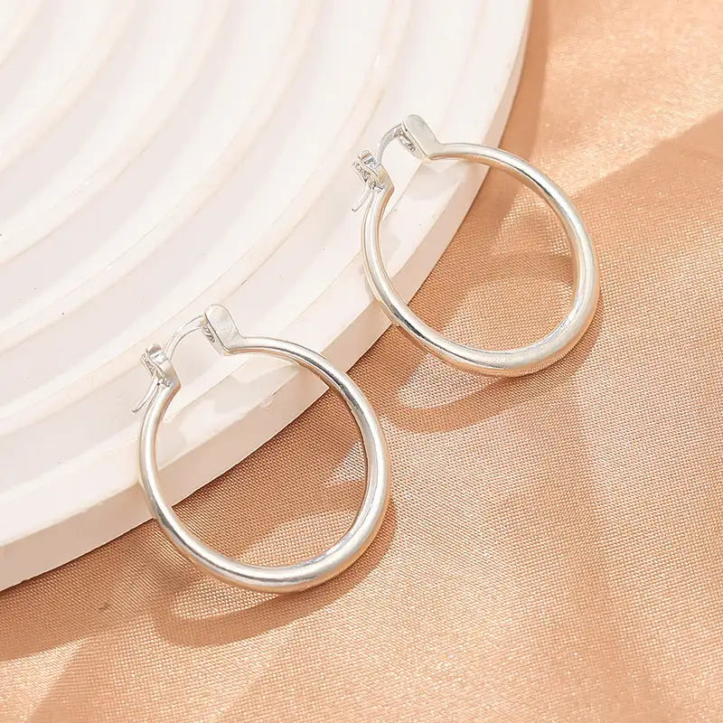 Eye-catching Accessories Fashion Simple Glossy Big Circle Earrings - Lootquake