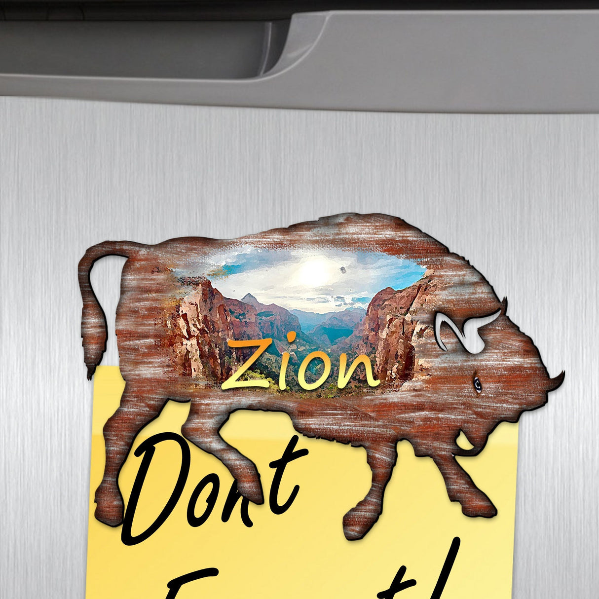 Buffalo Shaped Refrigerator Magnets Set of 3