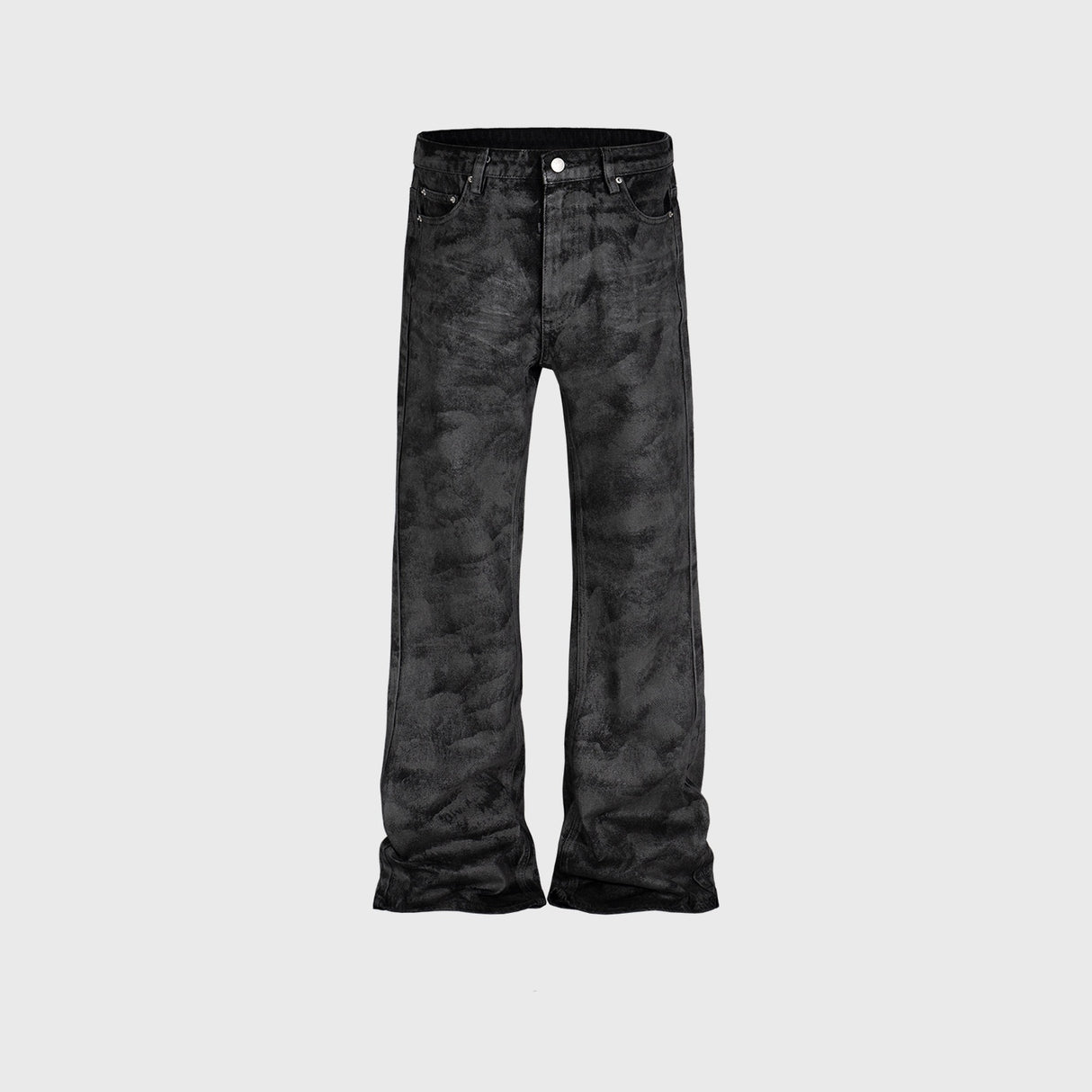 Men's Wide Leg Black Trousers Skinny Jeans - Lootquake