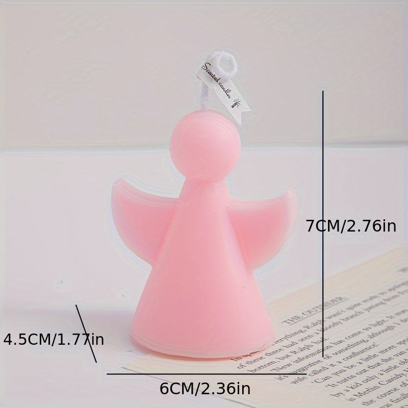 7pcs Angel Scented Candle Set - Perfect Christmas Gift, Elegant Home Decor with Ribbon Accents