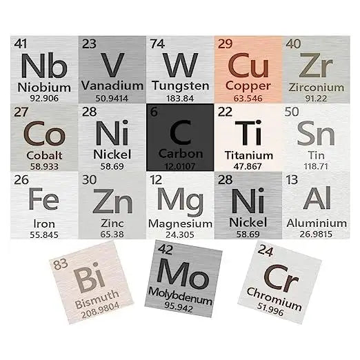 Metal Element Cube High Purity, Periodic Table Of Elements Collection For Element Collections Hobbies, Pure Tungsten Cube, Iron, Aluminum, Bismuth, - Lootquake