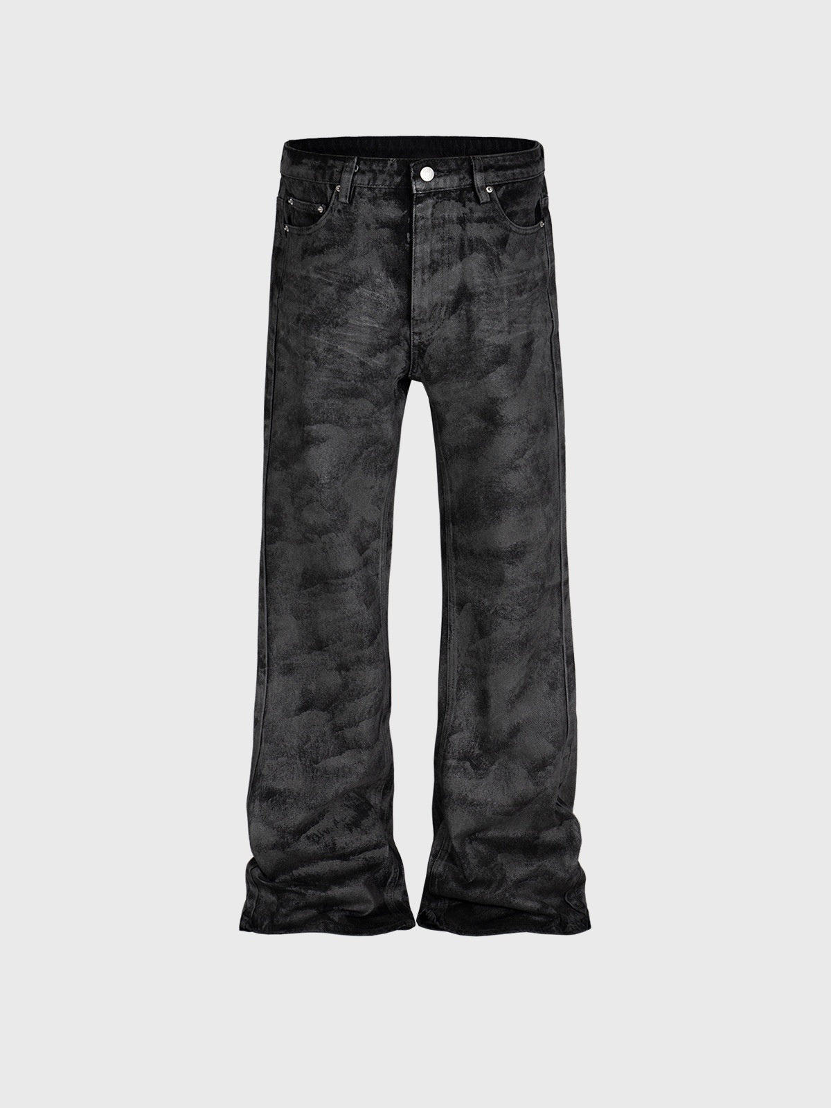 Men's Wide Leg Black Trousers Skinny Jeans - Lootquake
