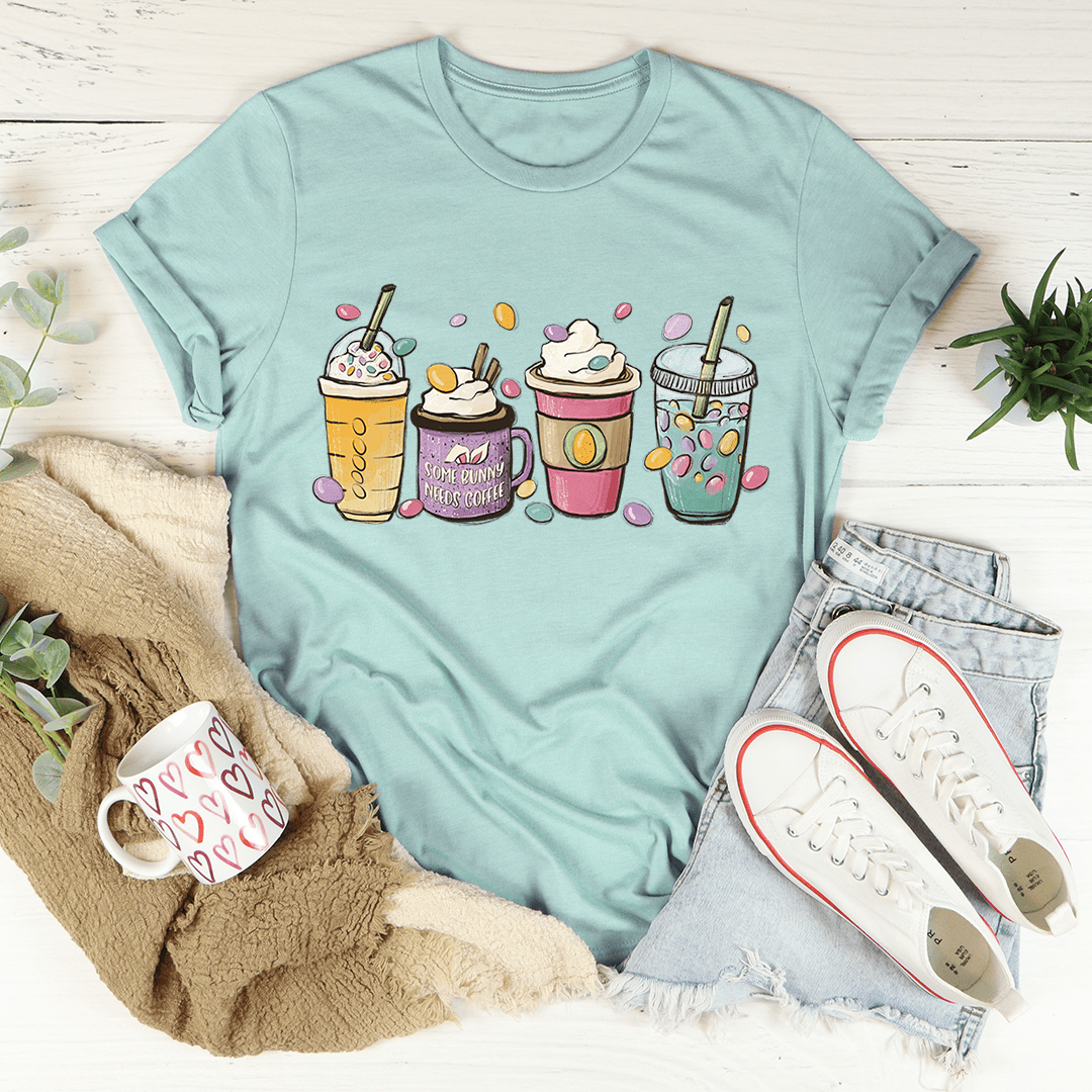Easter Bunny Coffee T-Shirt-1