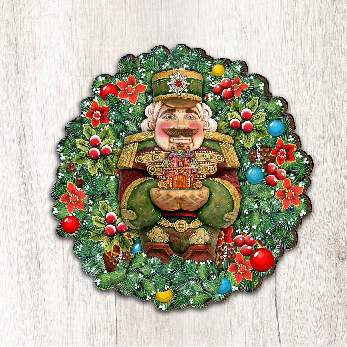 Nutcracker's Wreath Gift Holiday Door Decor by G. DeBrekht - Christmas Decor - 8185321H