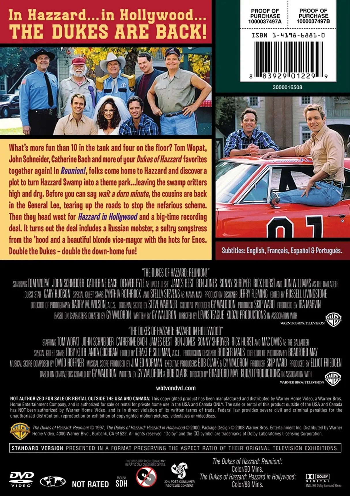 The Dukes of Hazzard Two Movie Collection (Reunion! / Hazzard in Holly - Lootquake