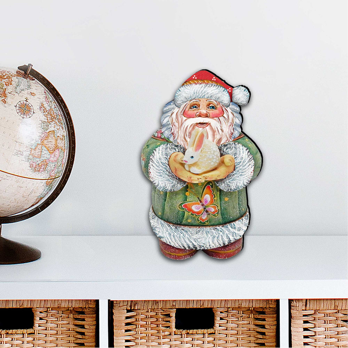 Bunny Santa Wall Door Decor by G. DeBrekht - Easter Spring Decor - 8118085H