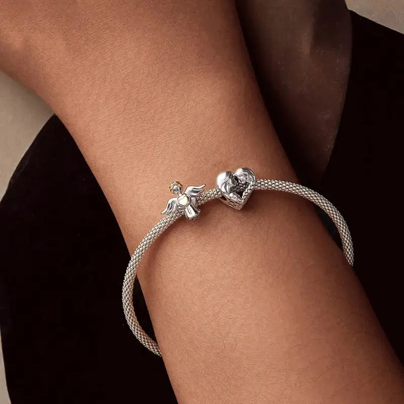 Sterling Silver Gold-plated Angel Guardian Beads - Lootquake