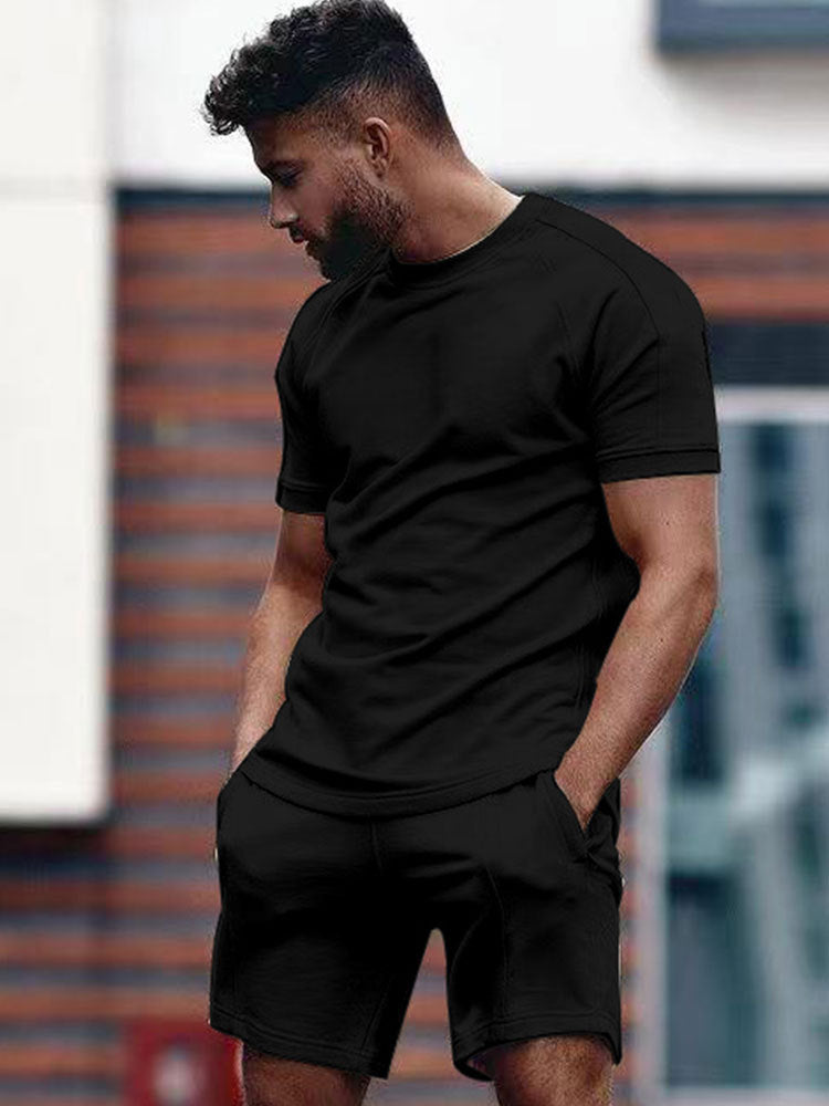 Men's Casual Short Sleeve T-Shirt Sports Suit - Lootquake